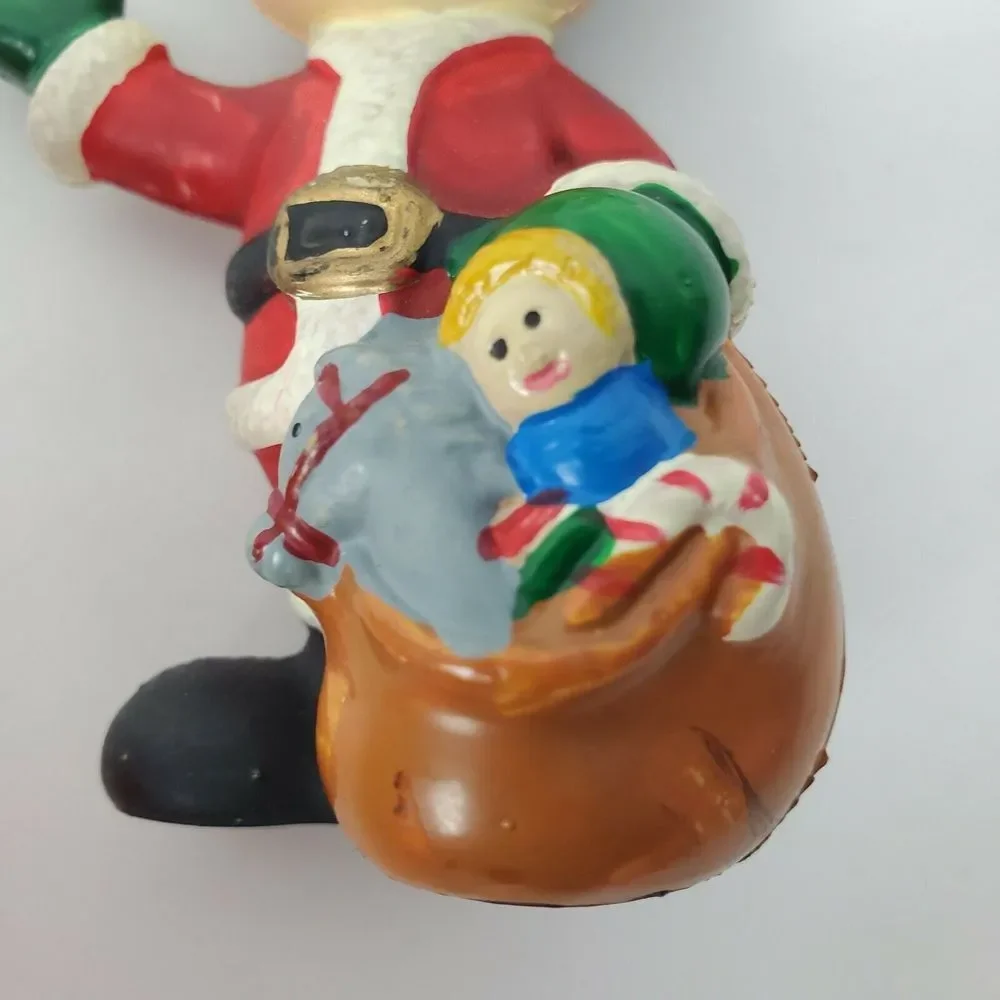 Vintage 80s Mickey Mouse Santa‎ Christmas Ornaments Walt Disney 4